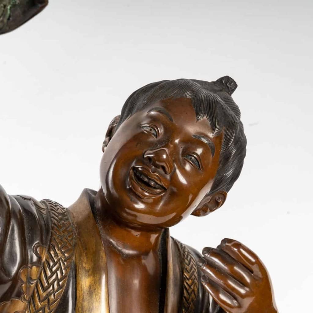 Rare paire de bronzes d’époque Meiji | Biron Rare paire de bronzes d'époque Meiji