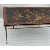 1970′ Table Basse Bronze Modèle Palmier Maison Baguès Ou Charles Laque De Chine 105 x 47 x H 42 cm