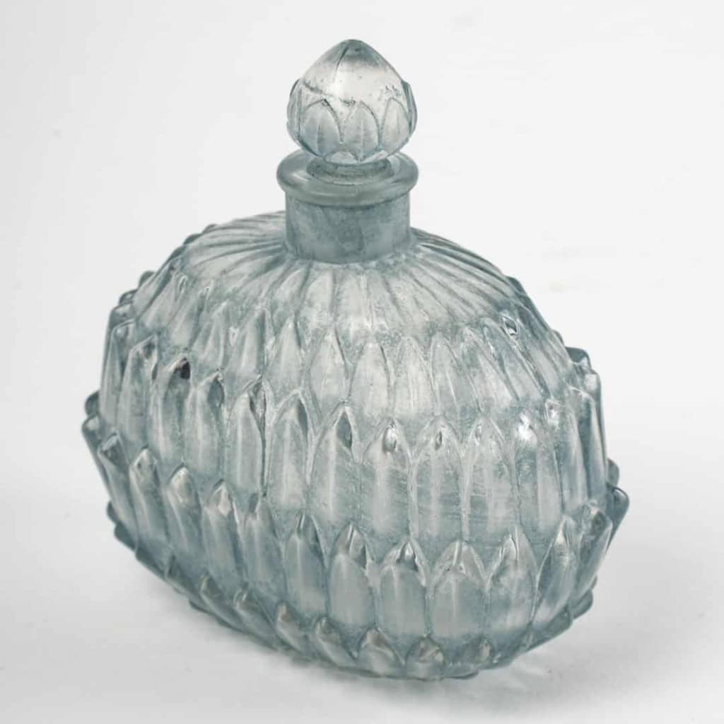 Flacon « Amélie » verre blanc patiné bleu de René LALIQUE | Biron ||||||