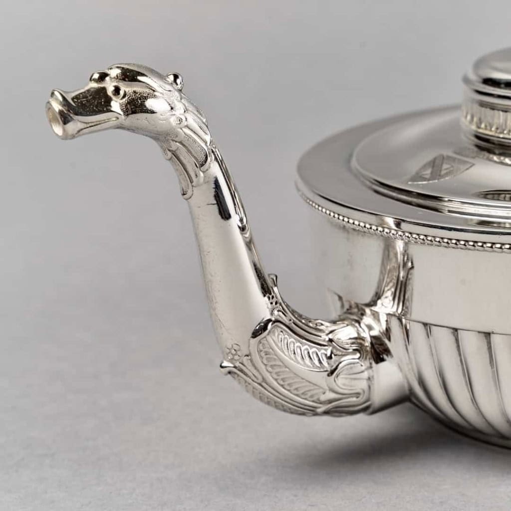 Service à Thé Café « Empire » argent massif de TETARD FRERES pour FOUQUET-LAPAR | Biron Service à Thé Café "Empire" argent massif de TETARD FRERES pour FOUQUET-LAPAR
