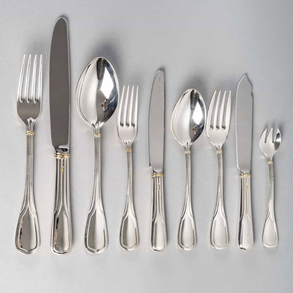 Ménagère « Trinity » métal argenté de CARTIER – 79 pièces | Biron |||||||