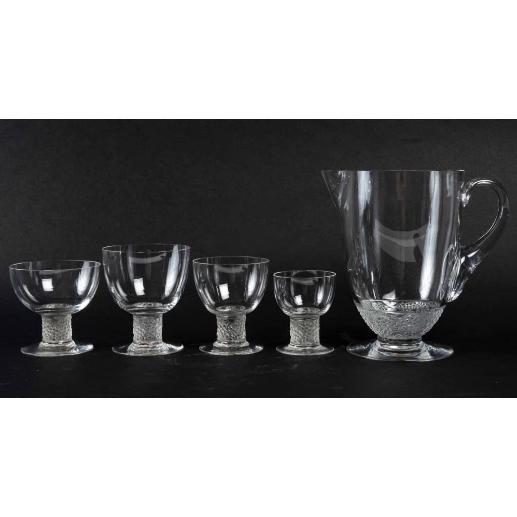 René Lalique, Service De Verres Modèle Riquewihr, Pour 10 Personnes | Biron ||||||||||
