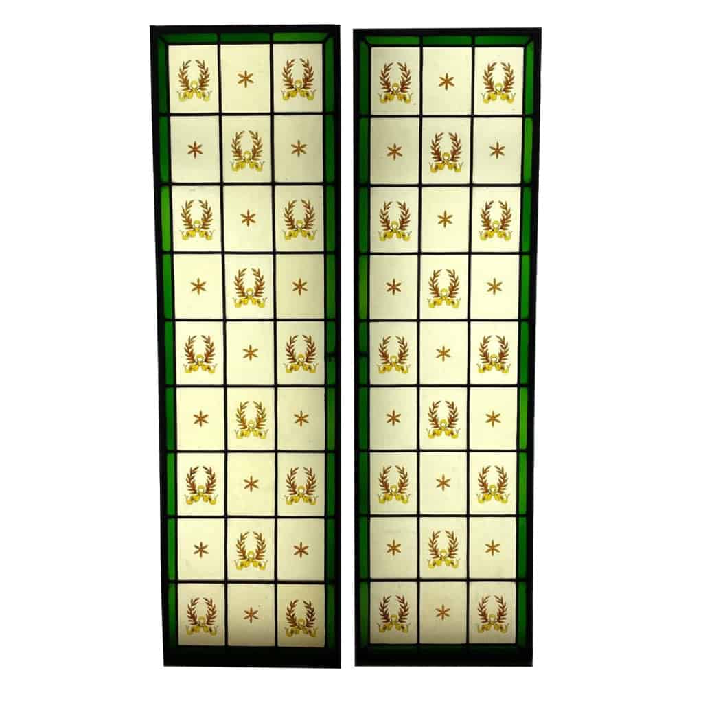 Vitrail vitraux aux lauriers | Biron |||||||