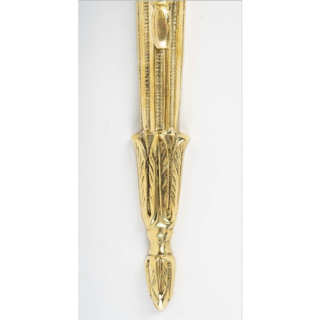 1950 Paire d’appliques néo-classiques en bronze Maison Lucien Gau | Biron 1950 Paire d'appliques néo-classiques en bronze Maison Lucien Gau