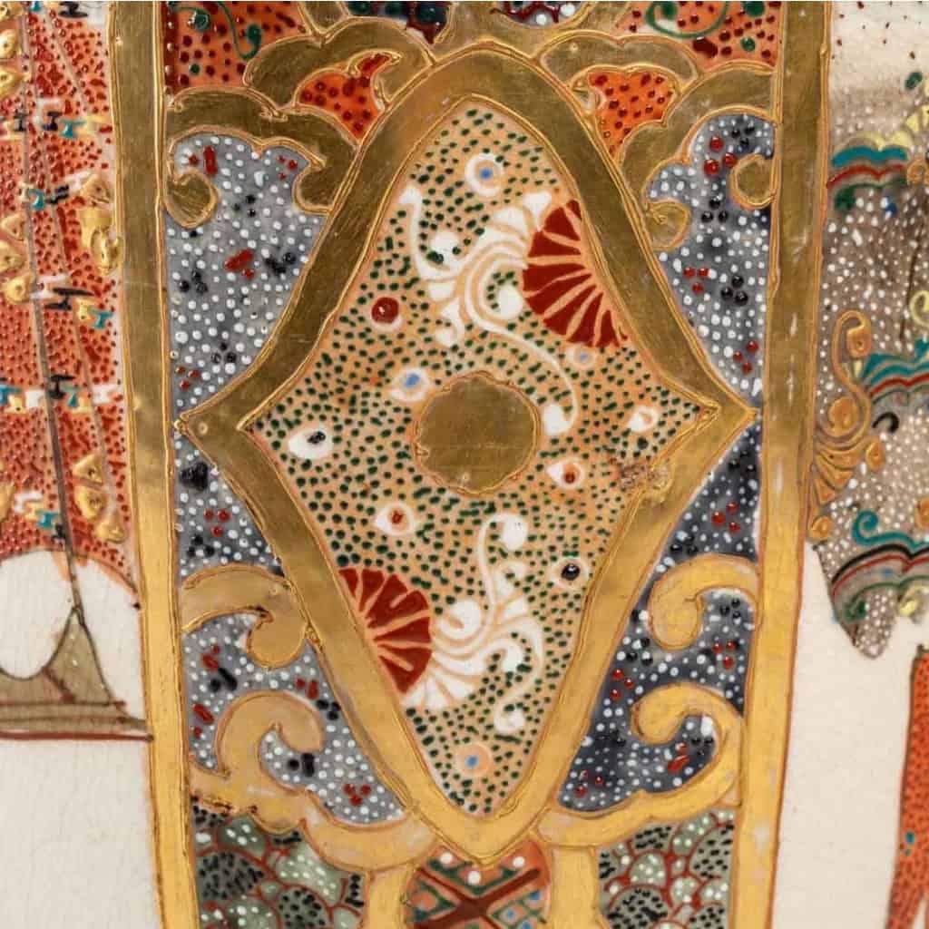 Paire de lampes en porcelaine Satsuma. XIXème siècle. | Biron Paire de lampes en porcelaine Satsuma. XIXème siècle.