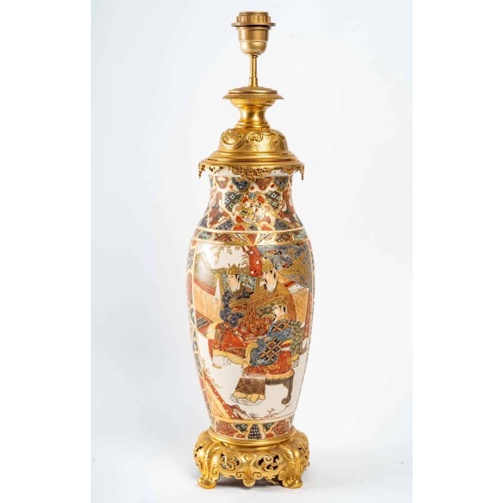 Paire de lampes en porcelaine Satsuma. XIXème siècle. | Biron Paire de lampes en porcelaine Satsuma. XIXème siècle.
