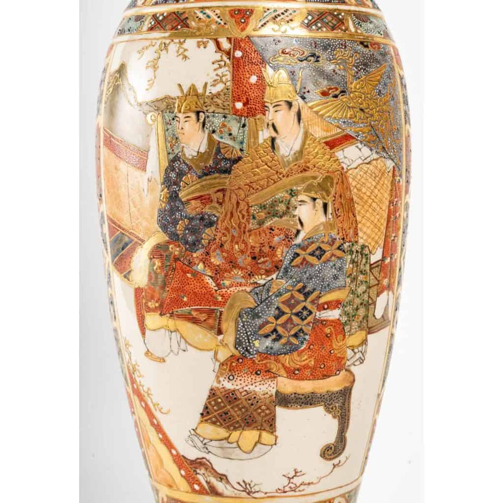 Paire de lampes en porcelaine Satsuma. XIXème siècle. | Biron Paire de lampes en porcelaine Satsuma. XIXème siècle.