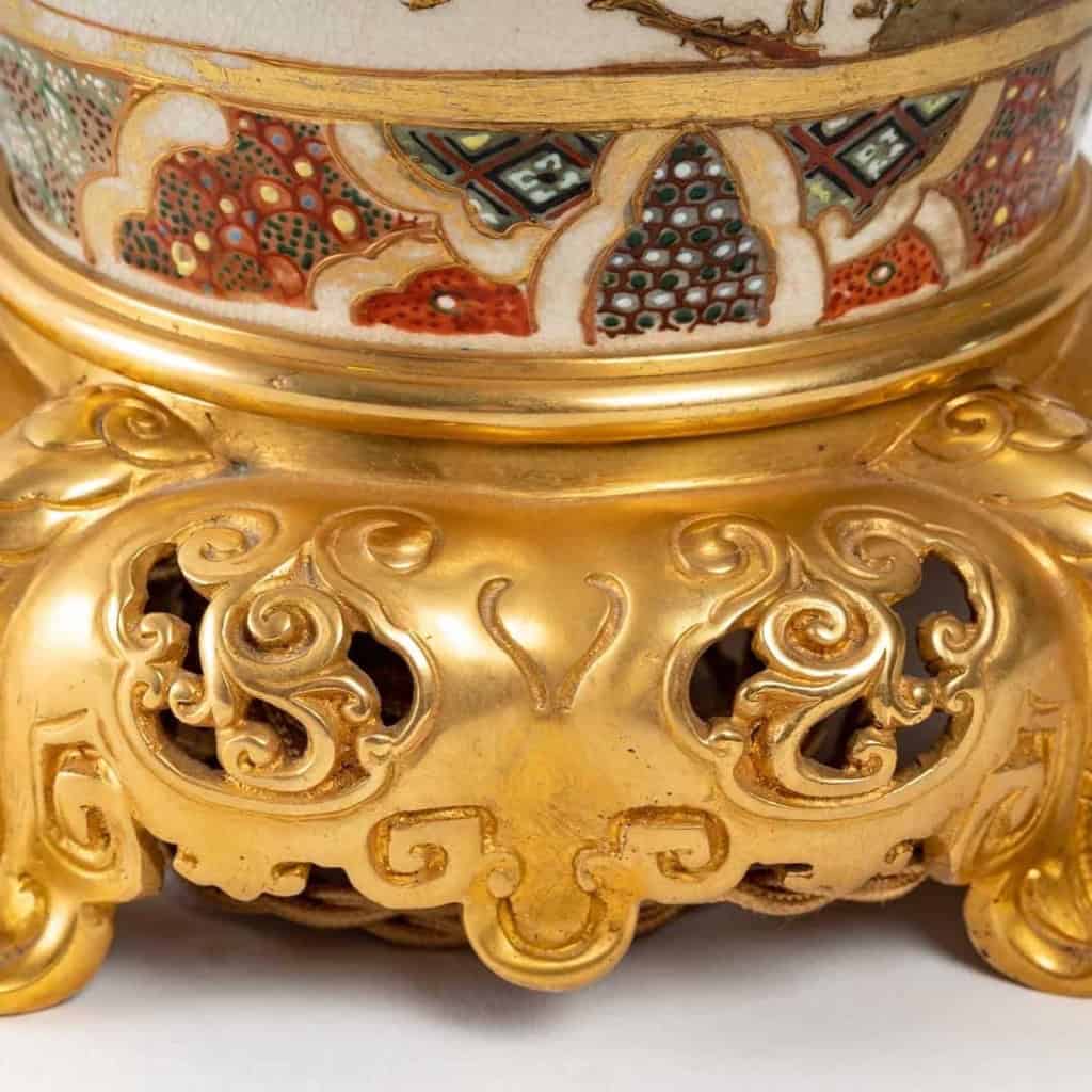 Paire de lampes en porcelaine du Japon, Satsuma. XIXème siècle. | Biron Paire de lampes en porcelaine du Japon, Satsuma. XIXème siècle.