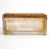 Boîte « Hirondelles » verre blanc patiné sépia de René LALIQUE | Biron Boîte "Hirondelles" verre blanc patiné sépia de René LALIQUE
