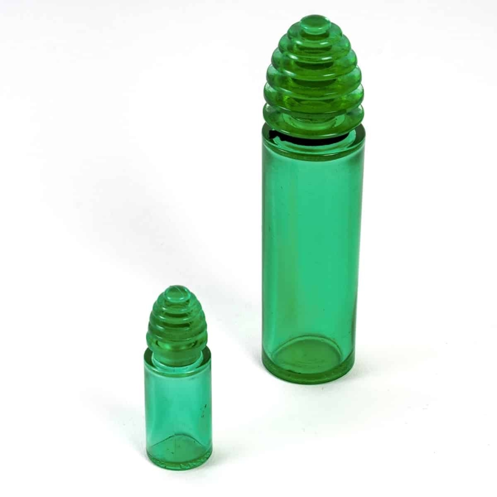 Flacons « Sans Adieu » verre vert émeraude de René LALIQUE pour Worth | Biron Flacons "Sans Adieu" verre vert émeraude de René LALIQUE pour Worth