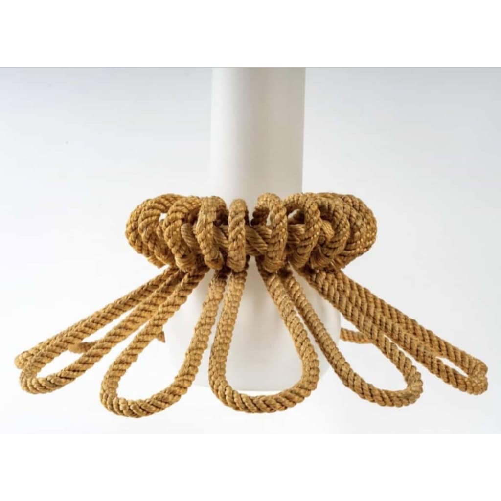 1950 Rare Suspension à cordes par Adrien Audoux et Frida Minet | Biron 1950 Rare Suspension à cordes par Adrien Audoux et Frida Minet