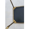 1970′ Table Basse Bronze Doré Style Baguès Decor Palmier Laque de Chine 107,5 x 47 x Hauteur 41,5 cm 17