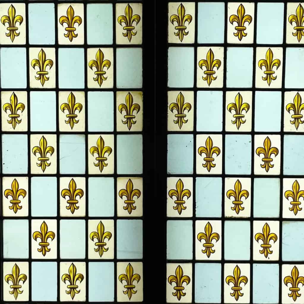 Vitrail vitraux aux fleurs de lys | Biron Vitrail vitraux aux fleurs de lys