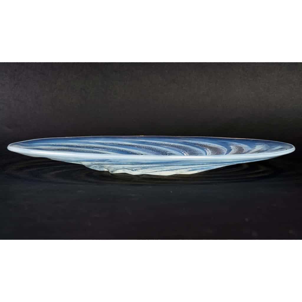 Coupe, Bol et Assiette « Poissons » verre opalescent de René LALIQUE | Biron Coupe, Bol et Assiette "Poissons" verre opalescent de René LALIQUE