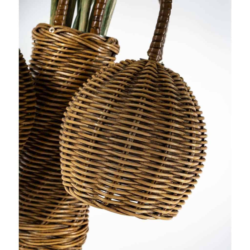Lampadaire Palmier en osier, XXème siècle | Biron Lampadaire Palmier en osier, XXème siècle