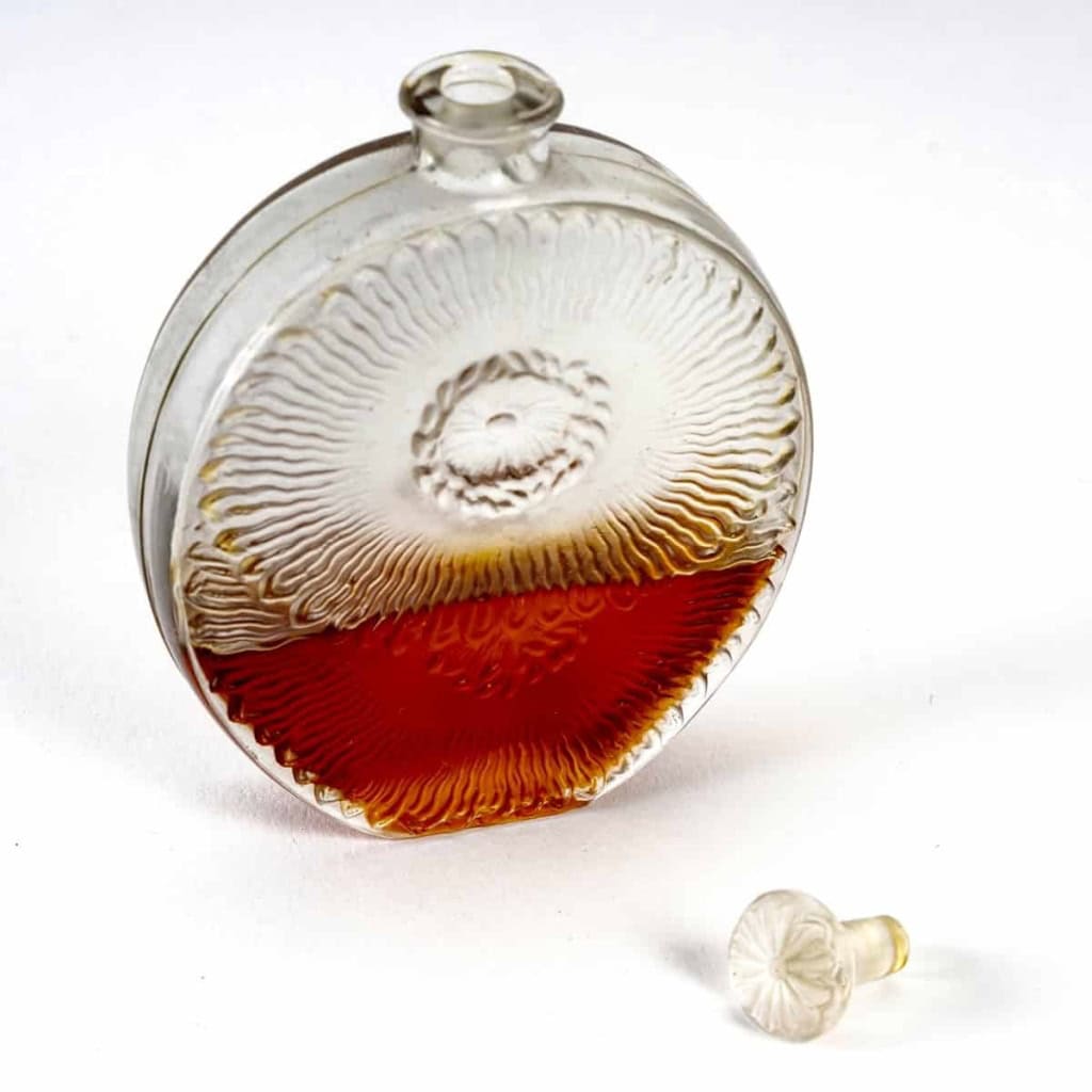 Flacon « Pavots d’Argent » verre blanc de René LALIQUE pour Roger & Gallet | Biron Flacon "Pavots d'Argent" verre blanc de René LALIQUE pour Roger & Gallet