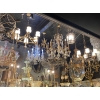 1920/50′ Paire De Lustres Bronze et Laiton Avec Flèche Style Arbus Par Maison Jansen 6 Ampoules | Biron ||||||||||||