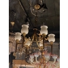 1920/50′ Paire De Lustres Bronze et Laiton Avec Flèche Style Arbus Par Maison Jansen 6 Ampoules | Biron 1920/50′ Paire De Lustres Bronze et Laiton Avec Flèche Style Arbus Par Maison Jansen 6 Ampoules