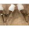 1920/50′ Paire De Lustres Bronze et Laiton Avec Flèche Style Arbus Par Maison Jansen 6 Ampoules | Biron 1920/50′ Paire De Lustres Bronze et Laiton Avec Flèche Style Arbus Par Maison Jansen 6 Ampoules