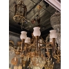 1920/50′ Paire De Lustres Bronze et Laiton Avec Flèche Style Arbus Par Maison Jansen 6 Ampoules | Biron 1920/50′ Paire De Lustres Bronze et Laiton Avec Flèche Style Arbus Par Maison Jansen 6 Ampoules