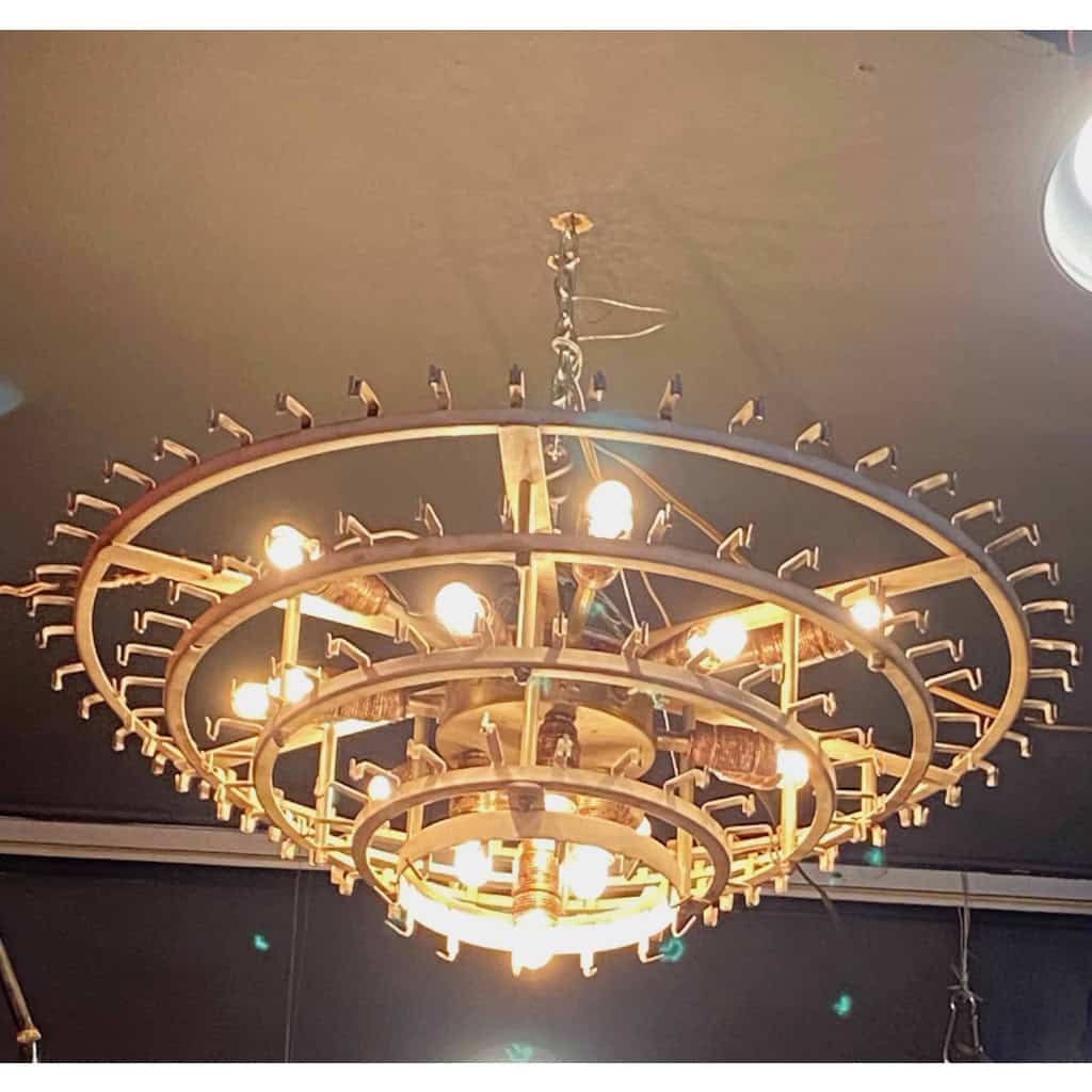 1970′ Lustre Doria 5 Niveaux 142 Cristaux En Verre Soufflé Design Venini Murano | Biron 1970′ Lustre Doria 5 Niveaux 142 Cristaux En Verre Soufflé Design Venini Murano