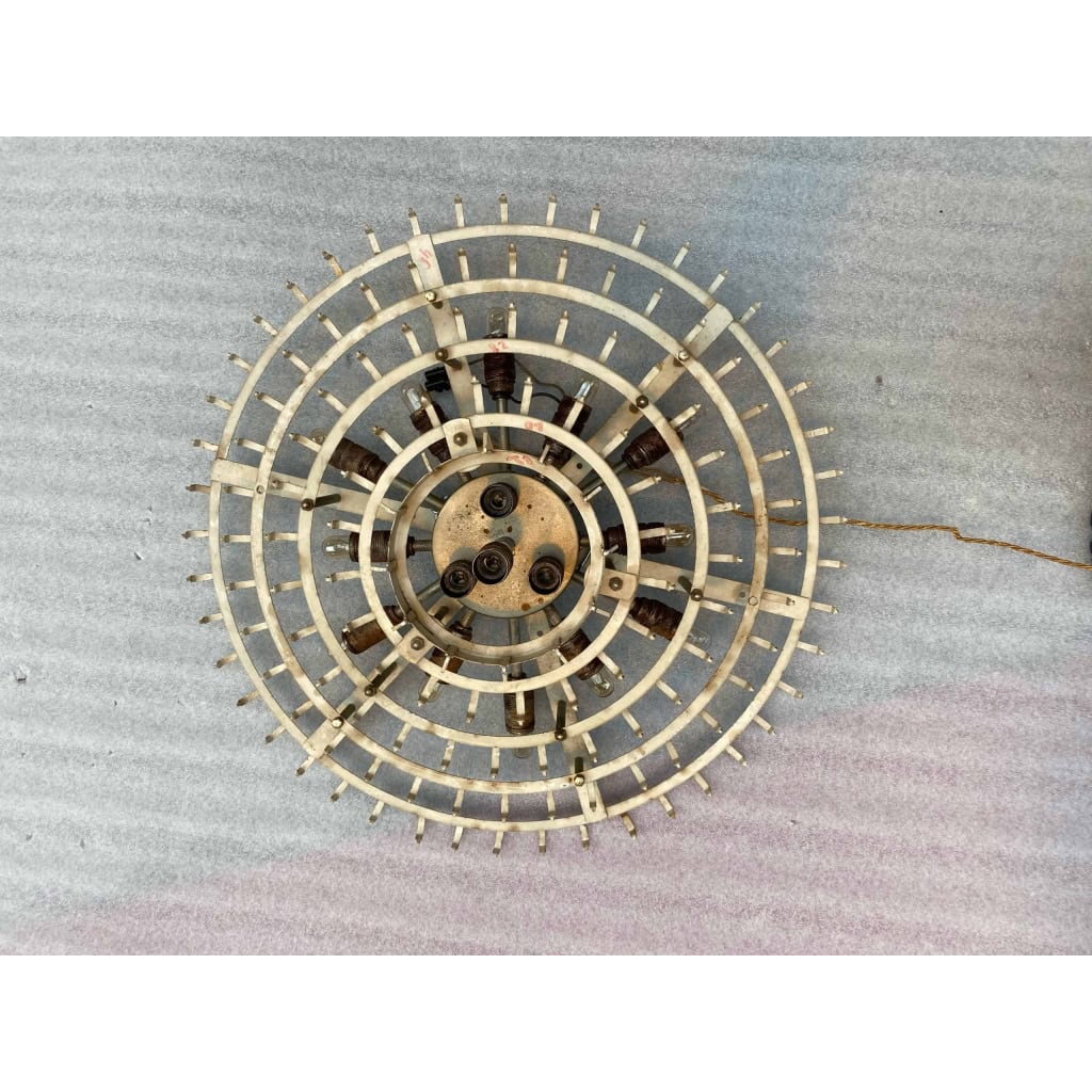 1970′ Lustre Doria 5 Niveaux 142 Cristaux En Verre Soufflé Design Venini Murano | Biron 1970′ Lustre Doria 5 Niveaux 142 Cristaux En Verre Soufflé Design Venini Murano