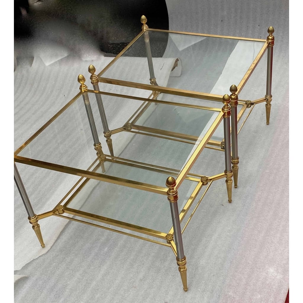 1950/70′ Paire de Bouts de Canapé Maison Jansen 48 X 61 X H 48 cm 13