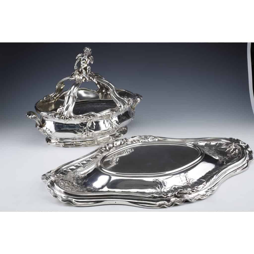 ORFEVRES Risler & Carré – Important centre de table en argent massif XIXe siècle | Biron Risler & Carré - Important centre de table en argent massif XIXe siècle