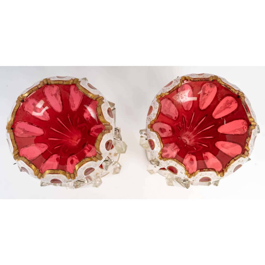 Porte Ananas en cristal de Bohême, XIXème siècle