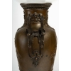 Paire de vases en bronze patiné et intérieur cristal , XIXème siècle | Biron Paire de vases en bronze patiné et intérieur cristal , XIXème siècle