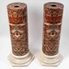 Paire de colonnes en céramique, XXème siècle | Biron Paire de colonnes en céramique, XXème siècle