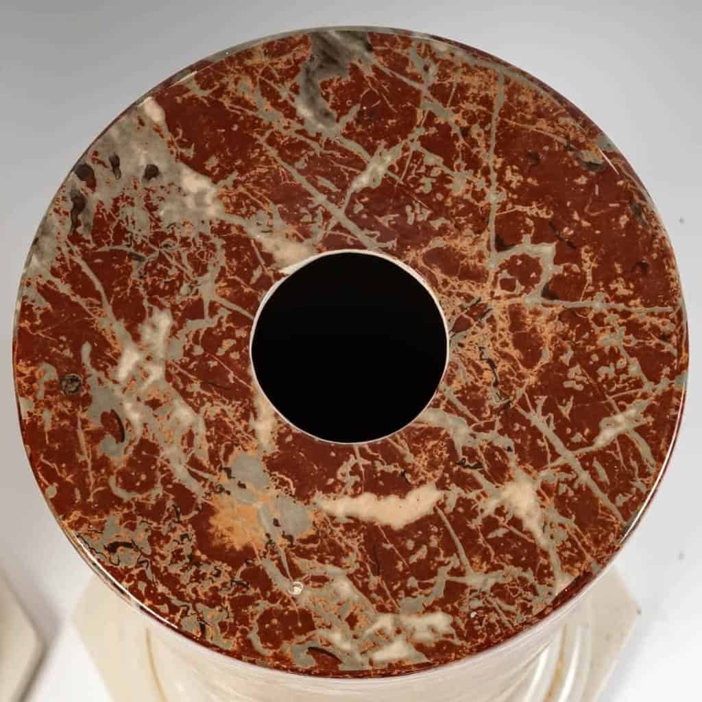 Paire de colonnes en céramique, XXème siècle | Biron Paire de colonnes en céramique, XXème siècle