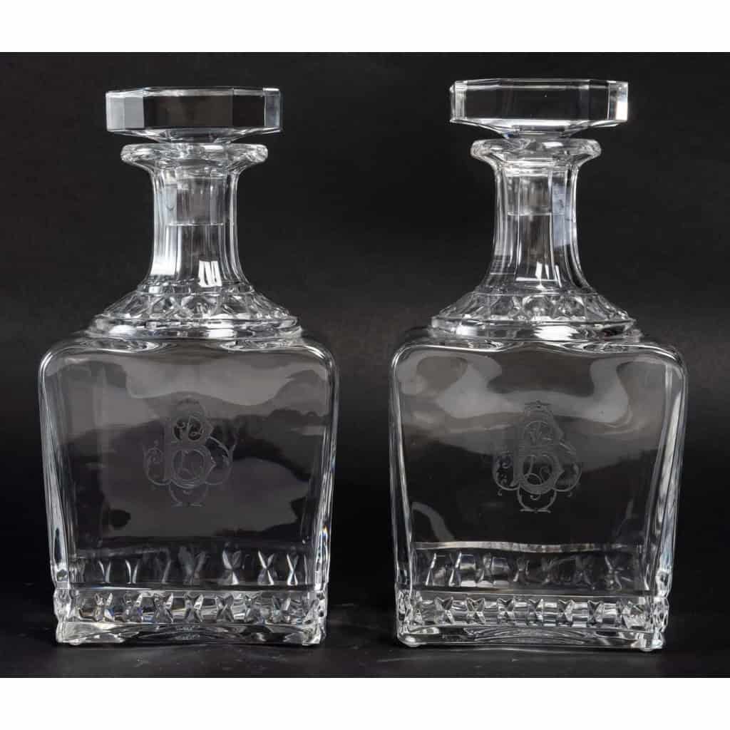 Cristallerie Baccarat. Paire De Carafes à Whisky Art Déco | Biron ||||||||