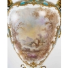Importante paire de vases multicolores, XIXème siècle | Biron Importante paire de vases multicolores, XIXème siècle