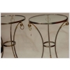 1970/80′ Paire de Guéridons Ou Similaires Bronze Doré Et Argenté Style Maison Charles | Biron 1970/80′ Paire de Guéridons Ou Similaires Bronze Doré Et Argenté Style Maison Charles