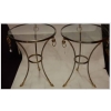1970/80′ Paire de Guéridons Ou Similaires Bronze Doré Et Argenté Style Maison Charles | Biron 1970/80′ Paire de Guéridons Ou Similaires Bronze Doré Et Argenté Style Maison Charles