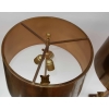 1950/70 Paire de Lampes Aux Colonnes Coryntiennes en Laiton et Bronze Signées Charles