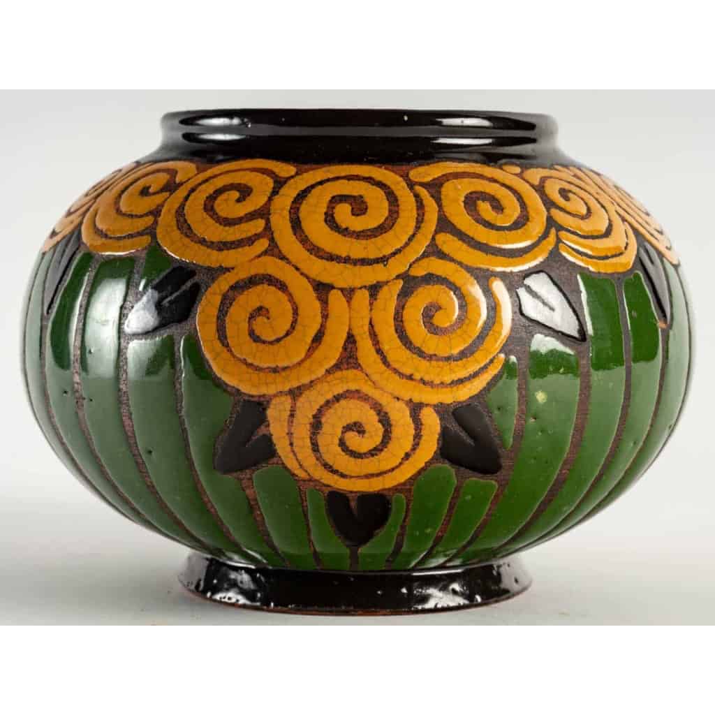 Vase art déco en céramique « la maitrise » Jacques et Jean Adnet. | Biron ||||||