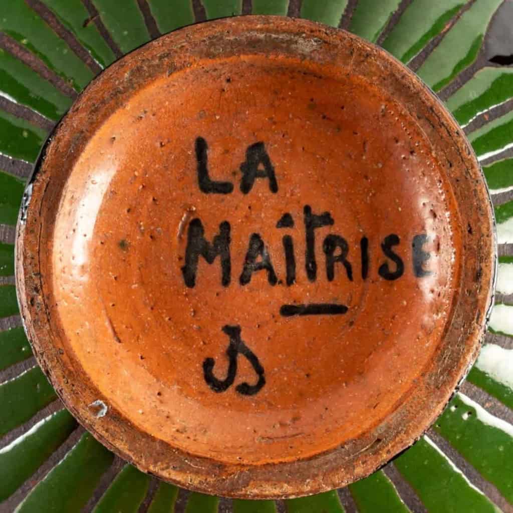 Vase art déco en céramique « la maitrise » Jacques et Jean Adnet. | Biron Vase art déco en céramique "la maitrise " Jacques et Jean Adnet.