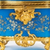 Coffret en opaline bleue et bronze doré d'époque, XIXème siècle