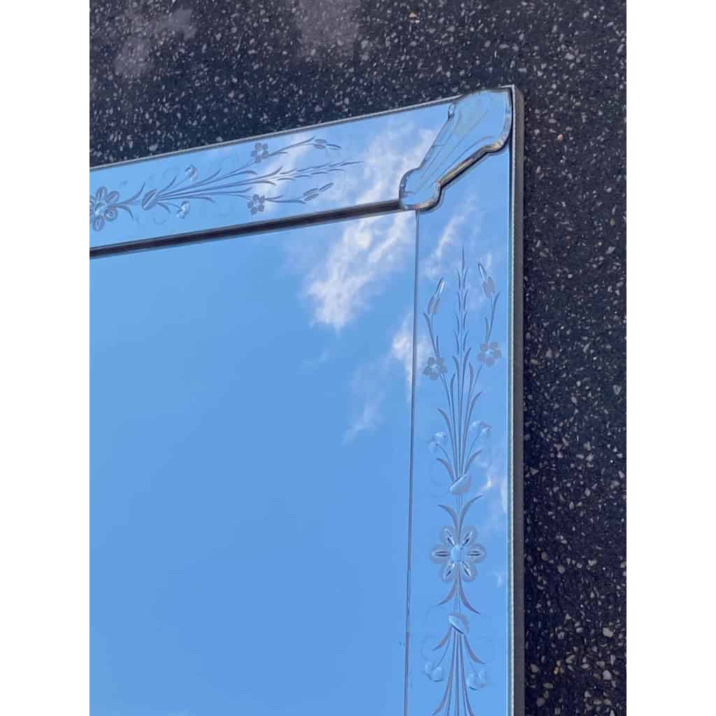 1970′ Miroir Venise à Fleurs 161 x 95 cm | Biron 1970′ Miroir Venise à Fleurs 161 x 95 cm