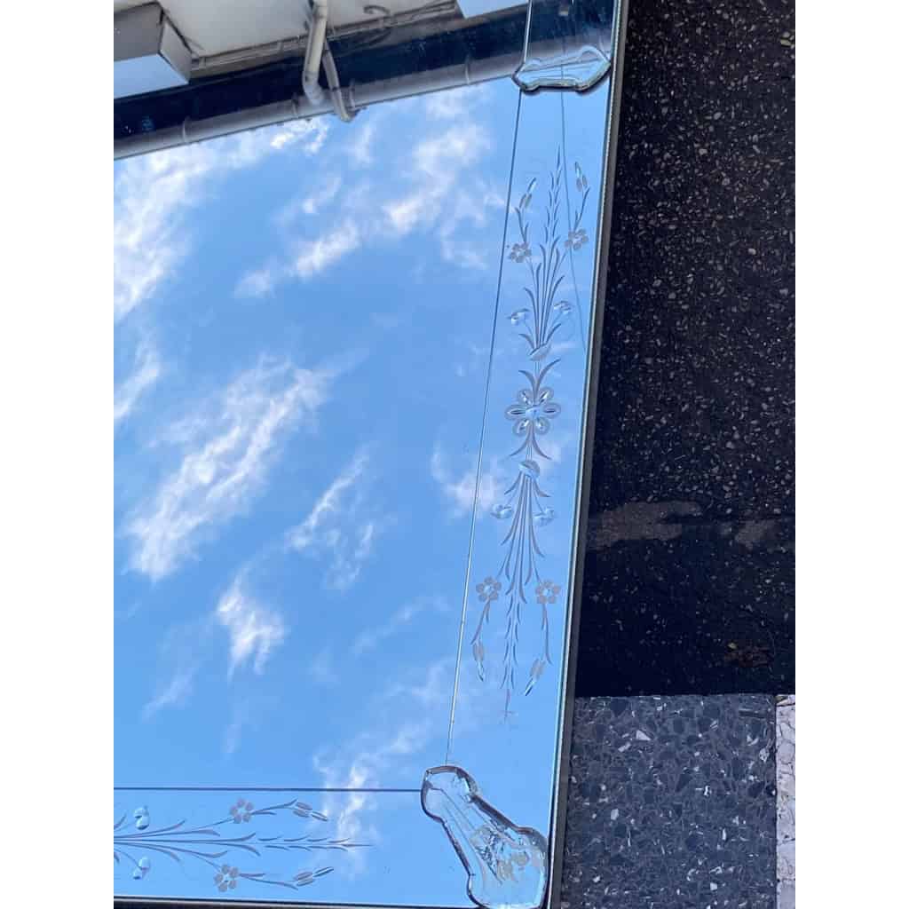 1970′ Miroir Venise à Fleurs 161 x 95 cm | Biron 1970′ Miroir Venise à Fleurs 161 x 95 cm