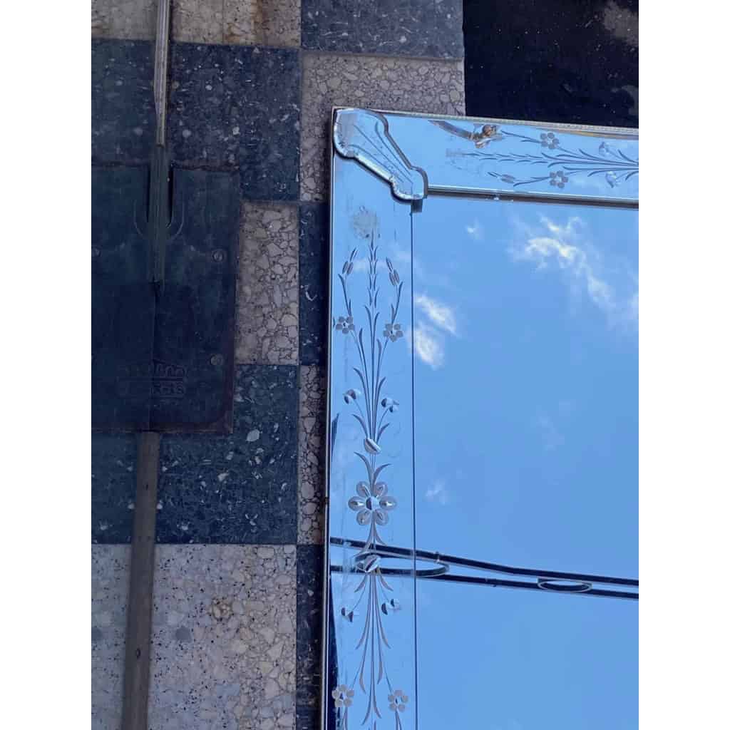 1970′ Miroir Venise à Fleurs 161 x 95 cm | Biron 1970′ Miroir Venise à Fleurs 161 x 95 cm