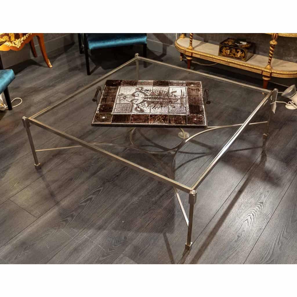 Plateau en céramique à décor d’un poisson, années 1950 | Biron |||||