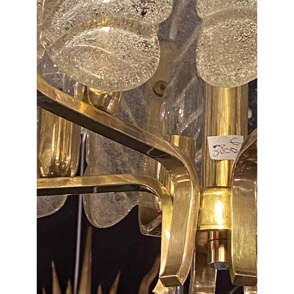 1970′ Lustre 6 Ampoules Par Carl Fagerlund en Cristal Diamètre 38x Hauteur: 70 cm | Biron 1970′ Lustre 6 Ampoules Par Carl Fagerlund en Cristal Diamètre 38x Hauteur: 70 cm