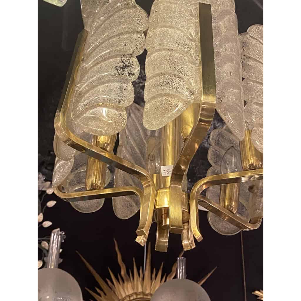 1970′ Lustre 6 Ampoules Par Carl Fagerlund en Cristal Diamètre 38x Hauteur: 70 cm | Biron 1970′ Lustre 6 Ampoules Par Carl Fagerlund en Cristal Diamètre 38x Hauteur: 70 cm