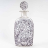 Carafe « Raisins » verre blanc patiné violet foncé de René LALIQUE | Biron Carafe "Raisins" verre blanc patiné violet foncé de René LALIQUE