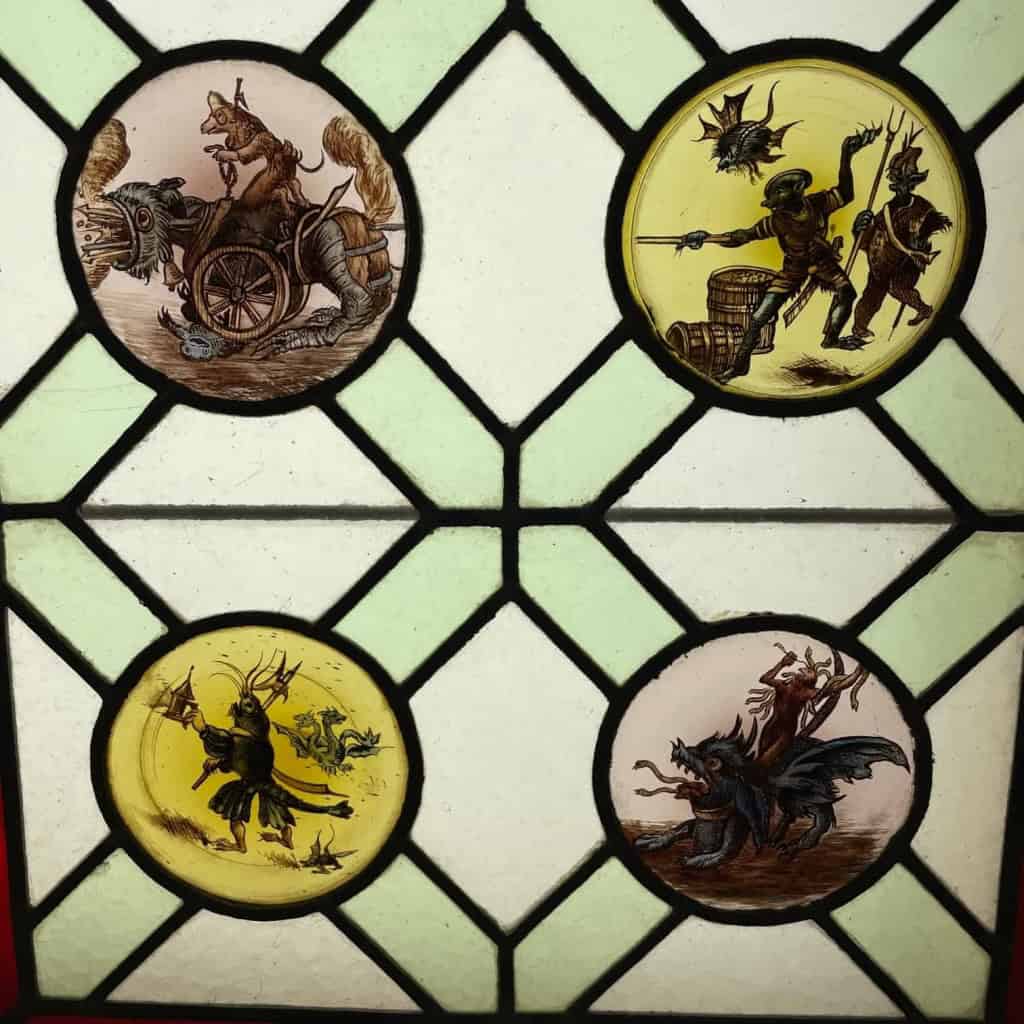 Vitrail vitraux aux diablotins | Biron Vitrail vitraux aux diablotins