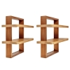 1950 Paire de Tables de Chevet suspendues dans l’esprit cubiste Maison Honoré | Biron ||||||