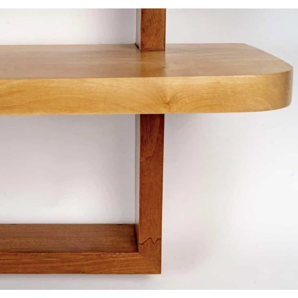 1950 Paire de Tables de Chevet suspendues dans l’esprit cubiste Maison Honoré | Biron 1950 Paire de Tables de Chevet suspendues dans l'esprit cubiste Maison Honoré